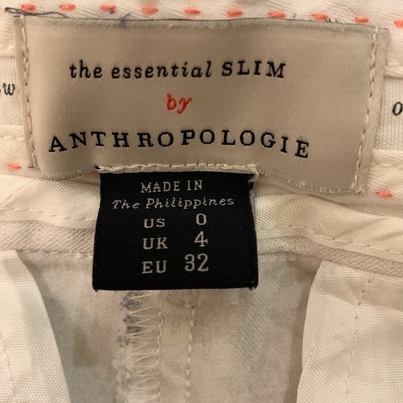 Anthropologie black and white toile, slim leg pant, size 0 - Picture 6 of 16